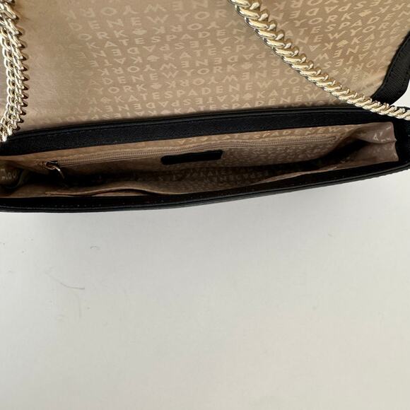 Kate Spade Saffiano Leather Laurel Way Greer Crossbody Bag Ivory/Black - Picture 8 of 11